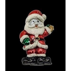 Adorable Santa Claus Enamel Pin Festive Christmas Holiday Jewelry Gift brooch